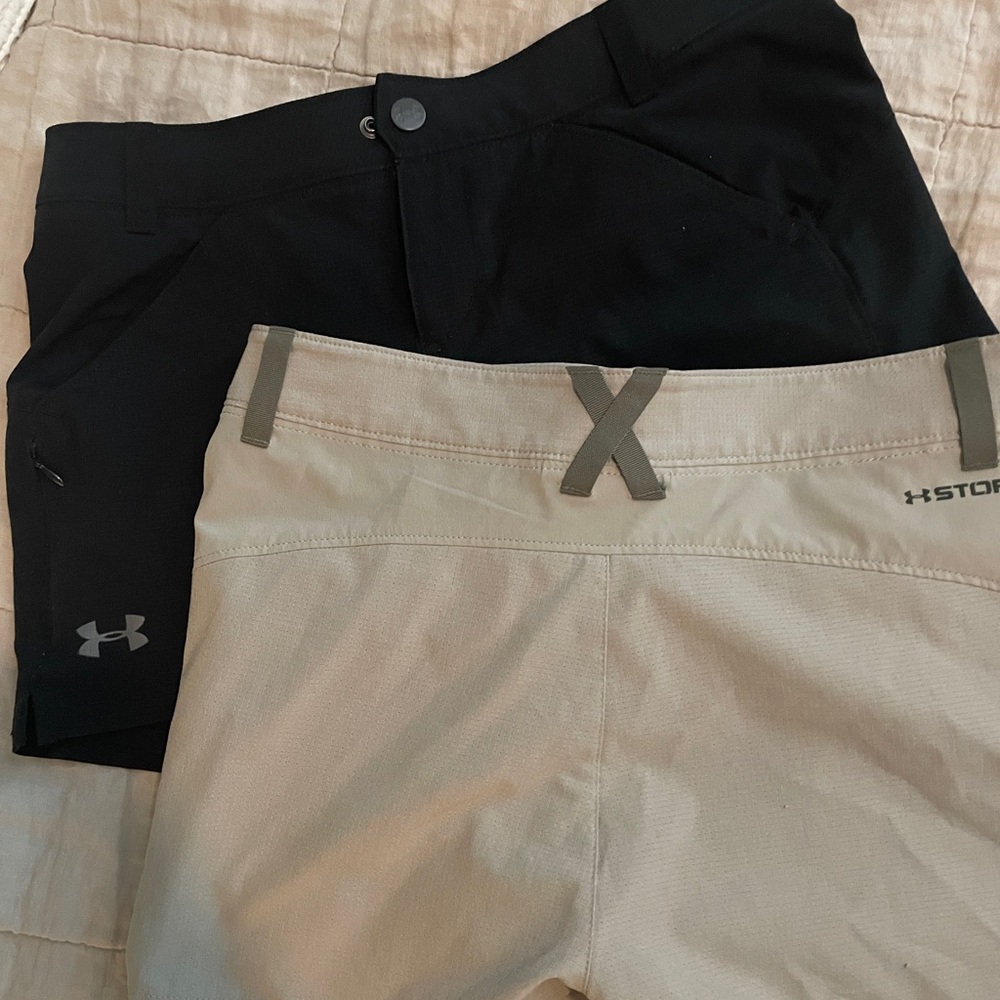 Under Armour Beige and Black Shorts